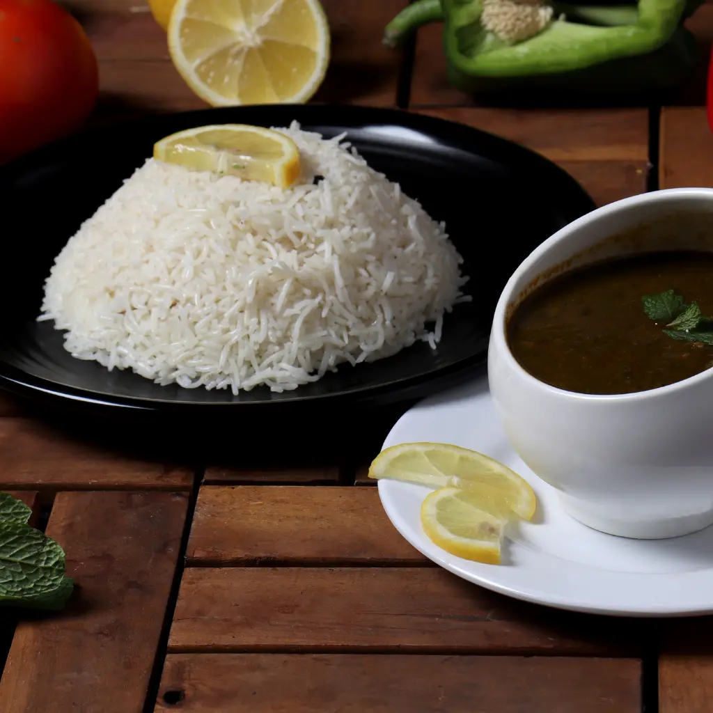 Rice And Sabzi With Meat